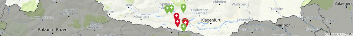 Map view for Pharmacies emergency services nearby Weißenstein (Villach (Land), Kärnten)